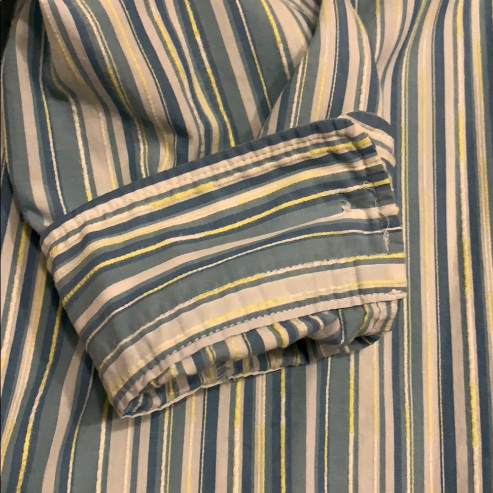 Blue and white striped Hugo Boss dress shirt - Picture 5 of 13